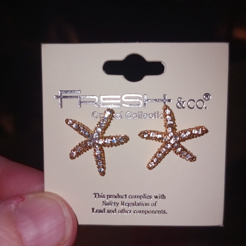 Gold Starfish Earrings